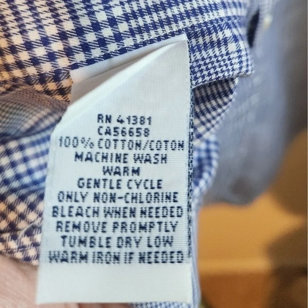 Polo Ralph Lauren Blue Plaid Long Sleeve Button‎ Down Shirt XL Cotton Breathable
